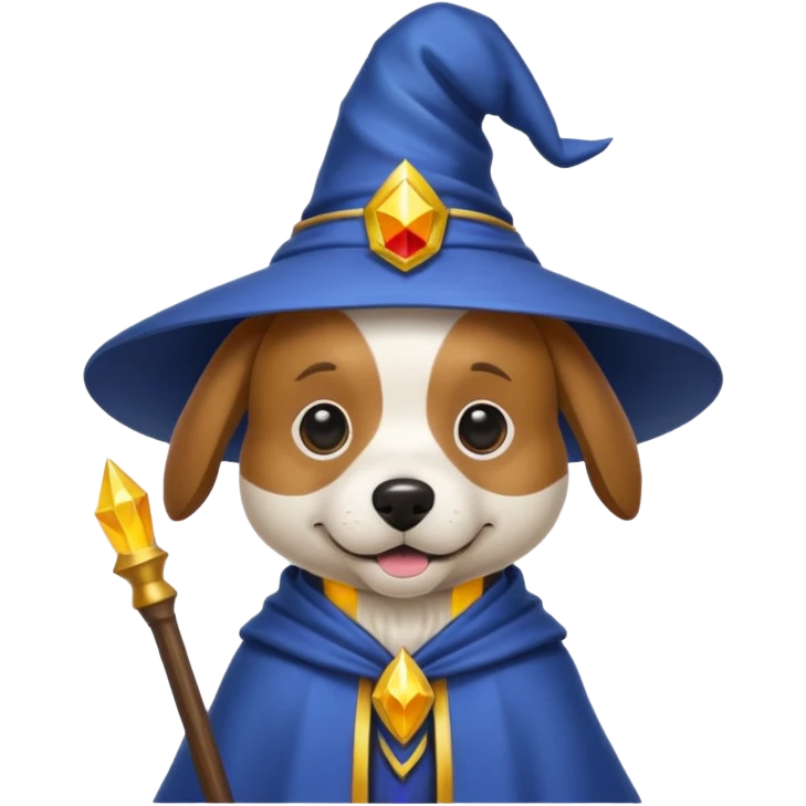 Dog wizard emoji