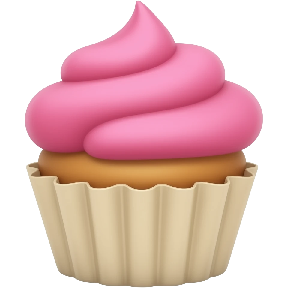 Cupcake with pink icing emoji