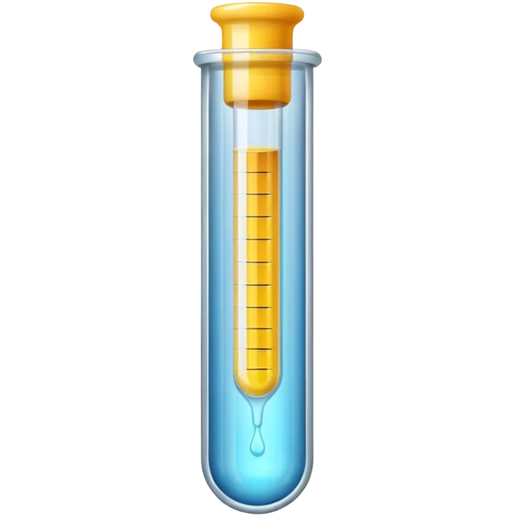 a test tube with a zipper emoji