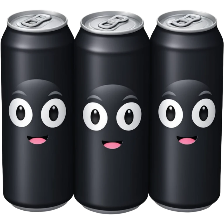 5 cans of gothic soda placed in line emoji