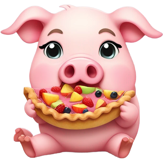 Pig eating pie  emoji