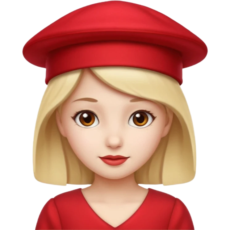 red hat and red dress girl emoji