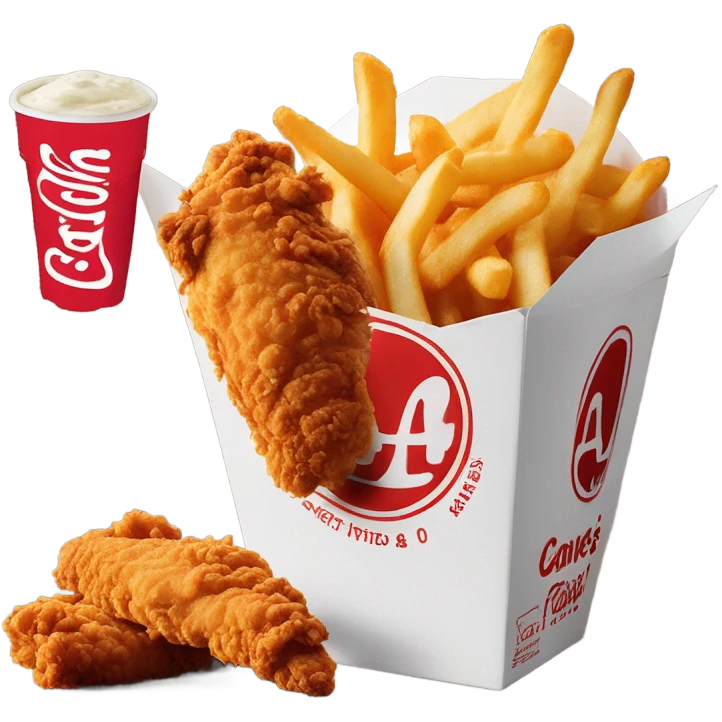raising canes box combo with soda emoji