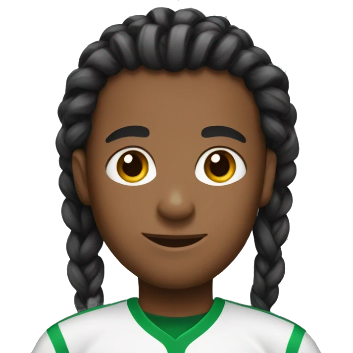 boy with braids and a jersey on emoji
