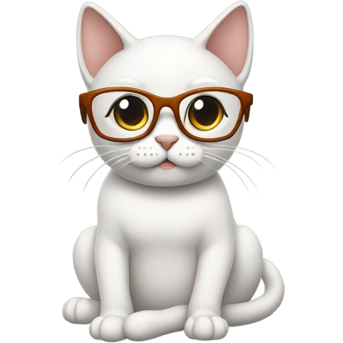 Cat praying with glasses  emoji