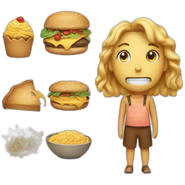 person thinks of food emoji