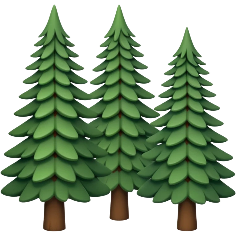 forest, small cute evergreen trees with a lot of leaves emoji
