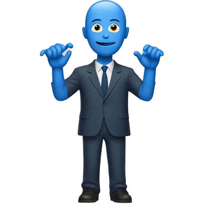 blue man with many arms emoji