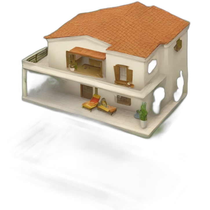 casa con piscina emoji