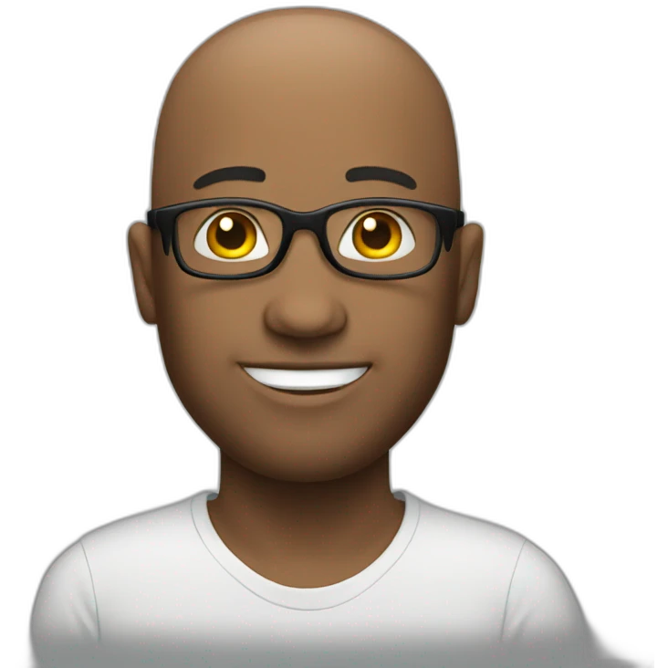 VIP bald guy with glasses emoji