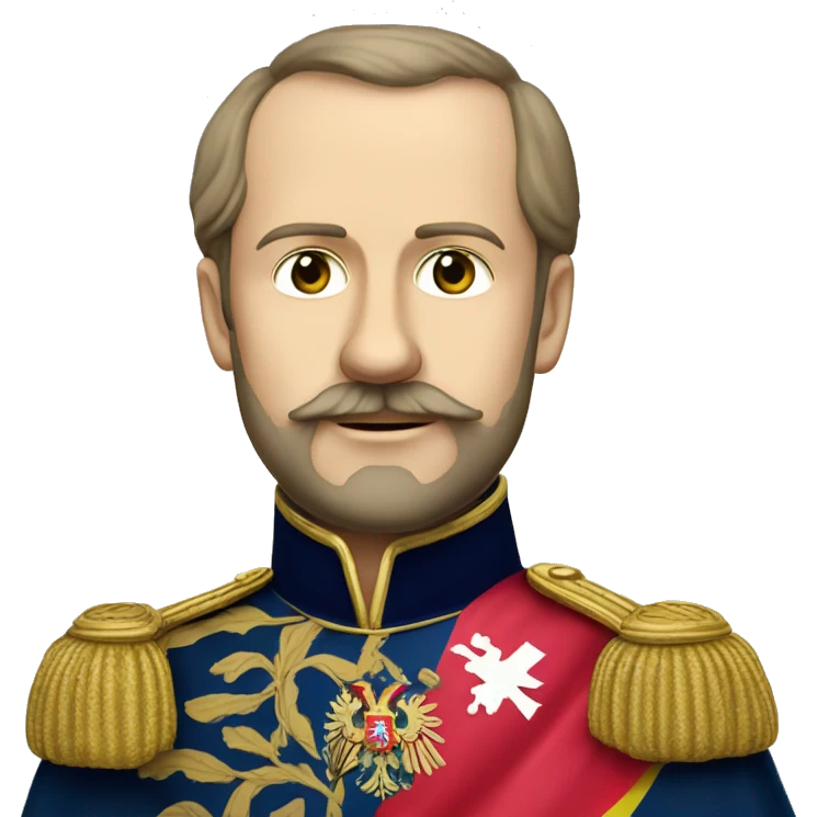 Alexander II of Russia with flag emoji