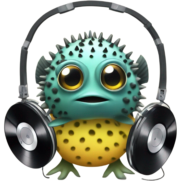 Pufferfish DJ  emoji