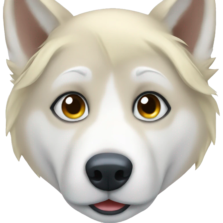 Blonde husky with blue eyes  emoji