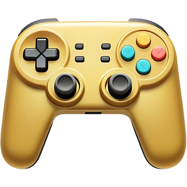 Clash of Clans aesthetic: Cinematic Playful Joy-Con Controllers Portrait Emoji, rendered in a 3D vector-style similar to standard emojis with minimal shading and bold, simplified shapes. A compact, distinct form with signature details, softly glowing with a nostalgic gaming charm. Simplified yet unmistakably iconic, highly detailed and consistent, glowing with a soft radiance and high shine. Stylized with a touch of retro gaming magic and a soft glowing outline, capturing the essence of a beloved gaming relic with a friendly, playful manner! emoji