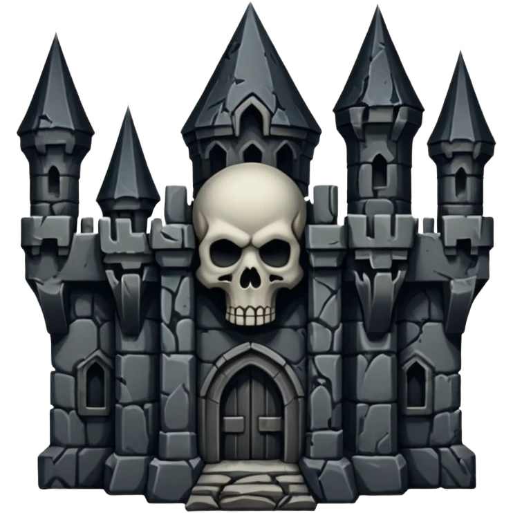 Dark Evil Skull Fortress emoji