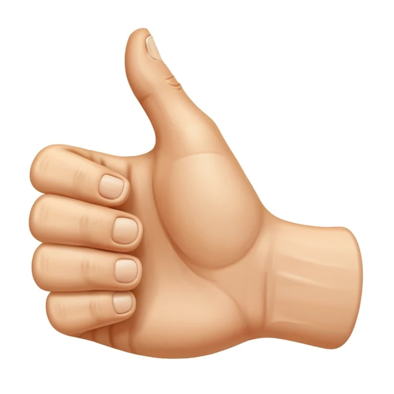 thumbs up hand, cheerful and clear emoji