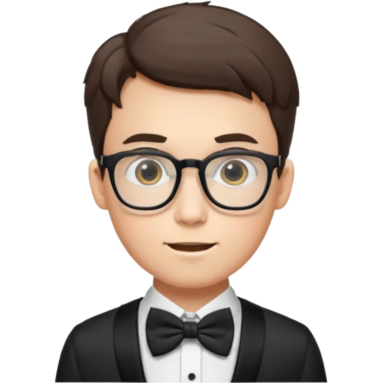 Nerdy specs boy  emoji with bow emoji