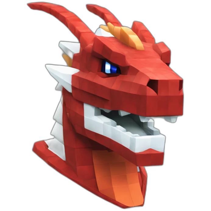 Pixelmon Minecraft Head Skin Red dragon emoji