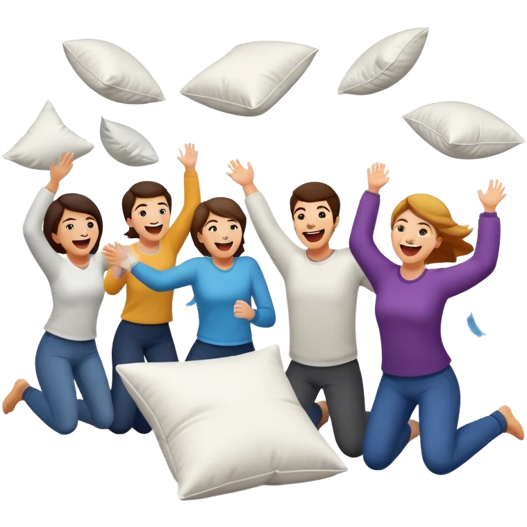 Epic pillow fight emoji