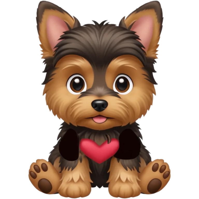 Baby Yorkshire Terrier with Foot fixation emoji