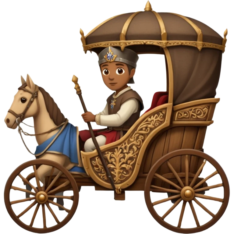 in medieval period  a man in a Carriage emoji