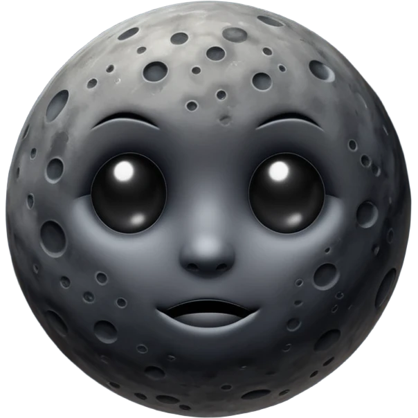 dark moon with no face on  emoji