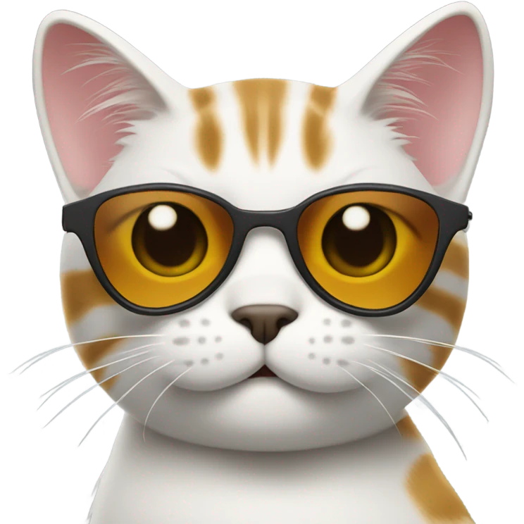 cat waving hello in subglasses emoji