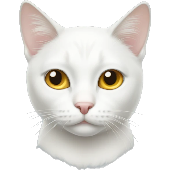 White cat with one eyes emoji