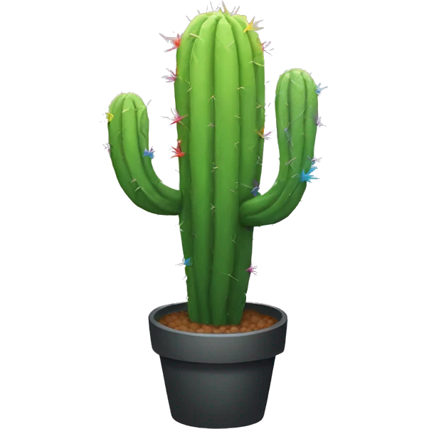 Rainbow cactus emoji