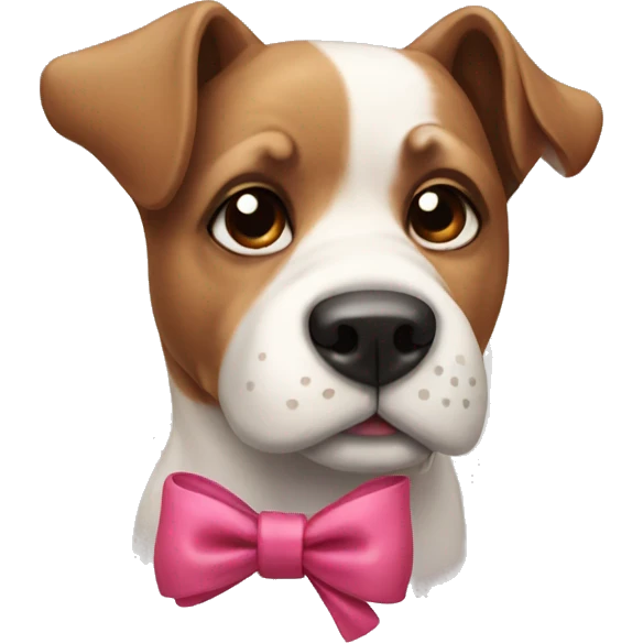 Dog with a bow  emoji