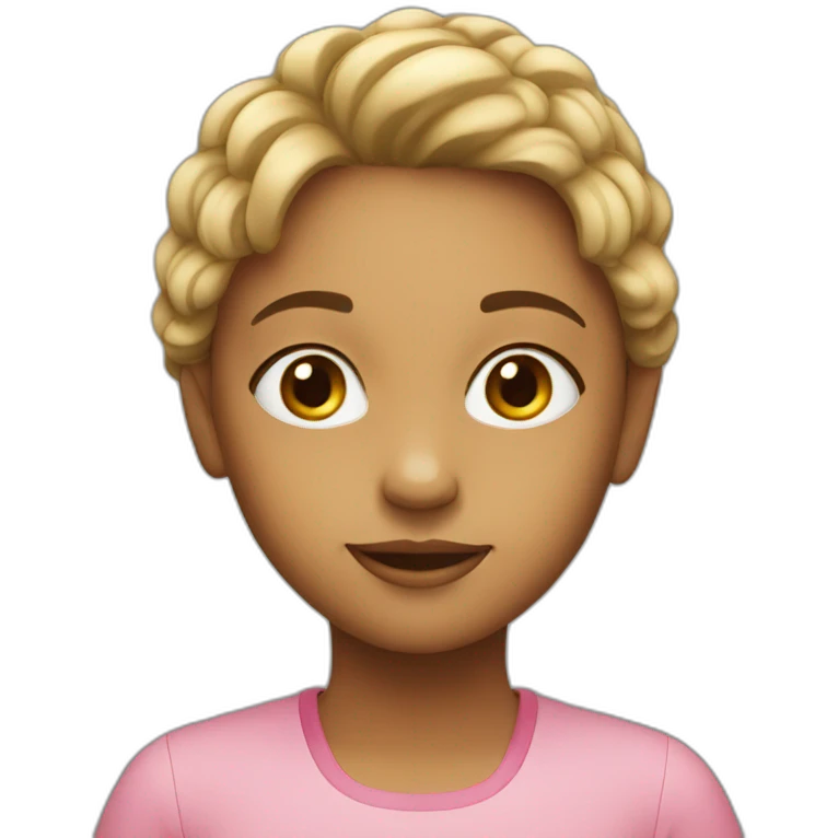A young girl with broad headline emoji