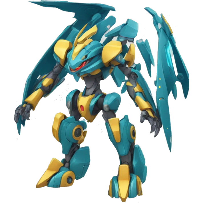Futuristic Mechanical Pokémon-Medabot-Dragon full body emoji