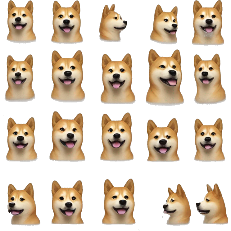 Doge meme dog in iconic pose emoji