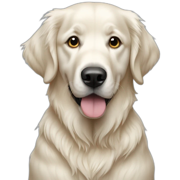 Pépé the confused white golden retriever emoji