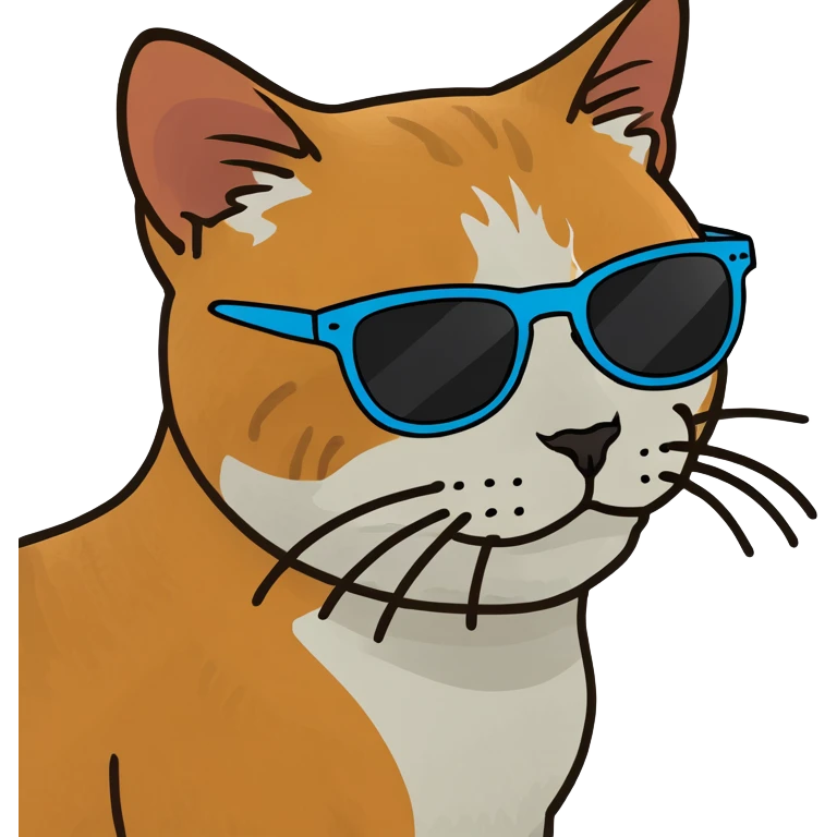 Cat with sunglasses emoji