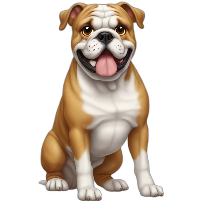 Dog Bulldog full-height emoji