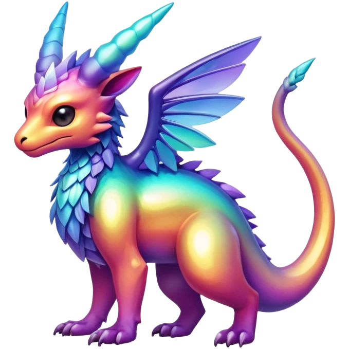 Epic divine legendary complex detailed iridescent gradients aesthetic-Fakémon-creature-scenery emoji