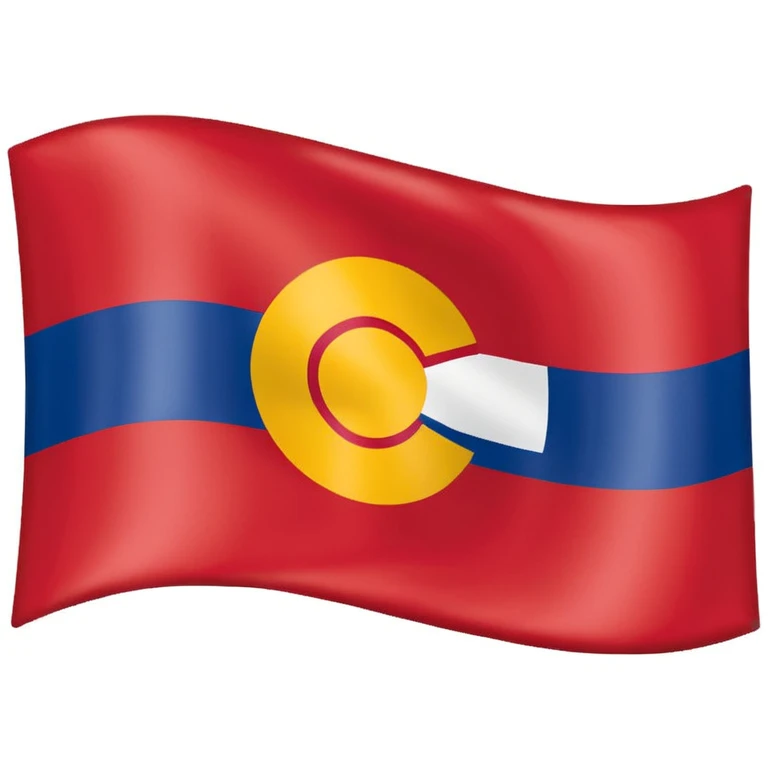 Colorado state flag as a emoji emoji