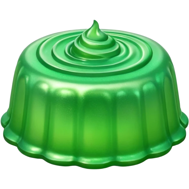 Fancy Gelatin mold green emoji