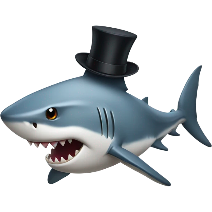 shark with top hat emoji