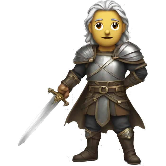 Fantasy Hero With Sword emoji