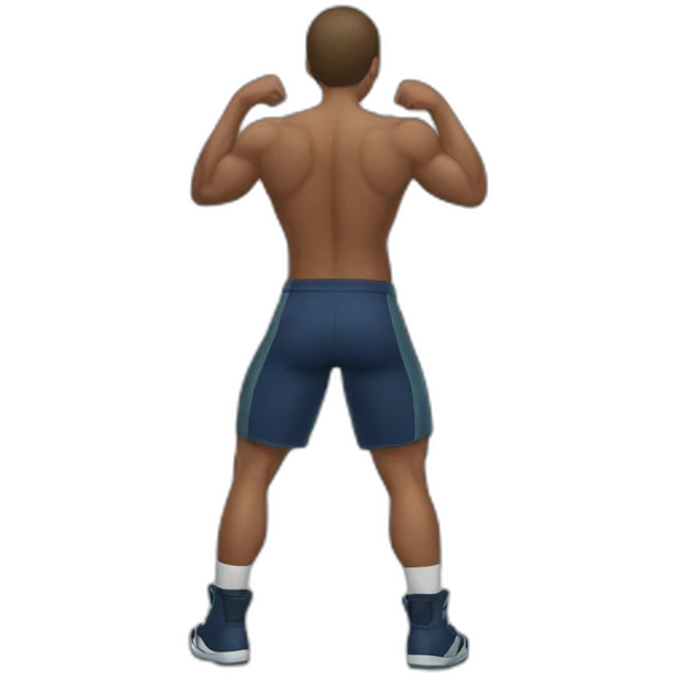 Solid back cris bumstead pose  emoji