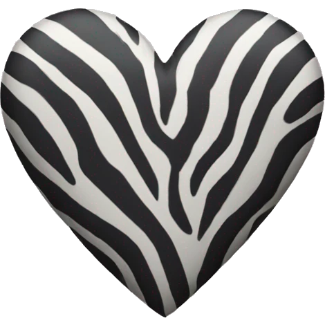 Zebra striped heart emoji