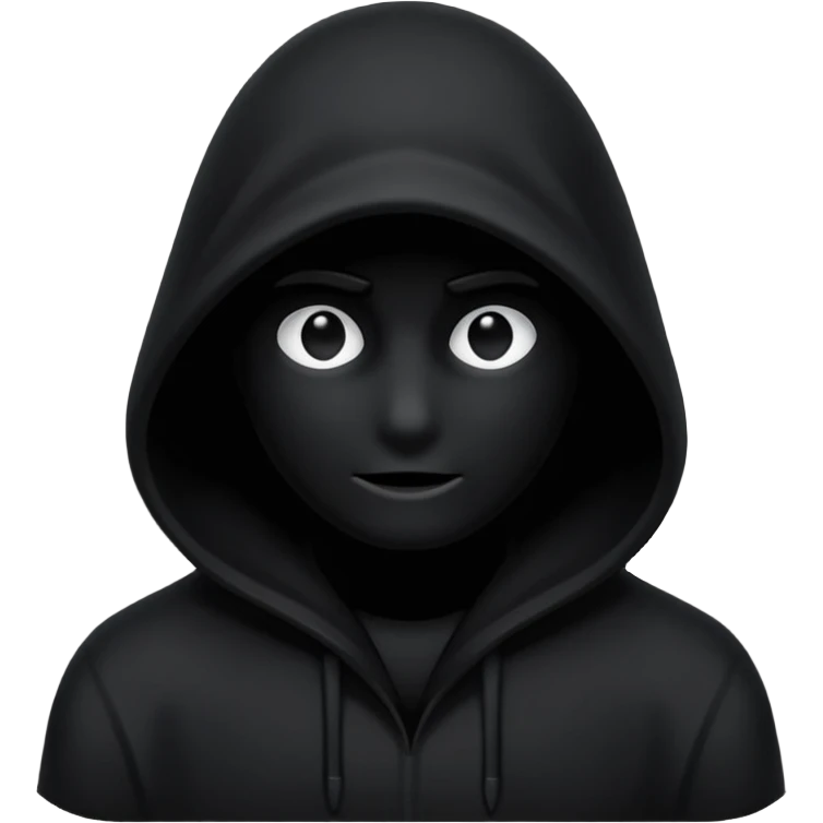 Shadowy figure all blacked out emoji