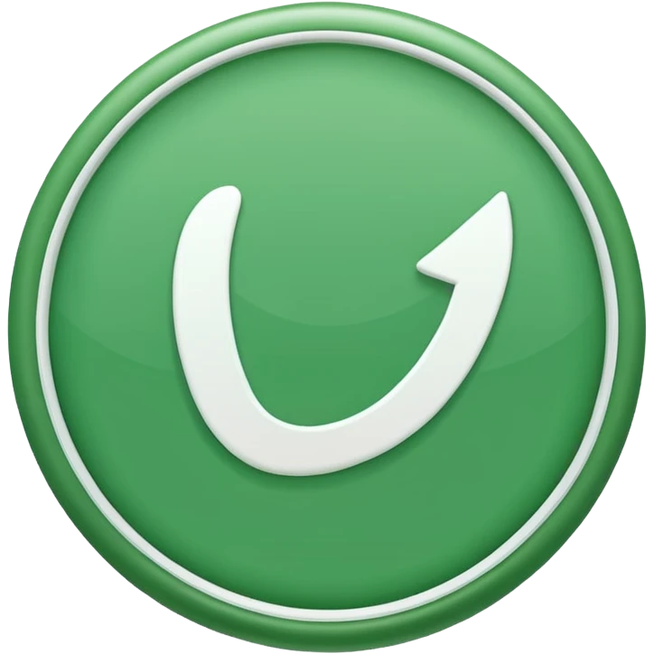 Make a plain green circle with a tic good sign emoji