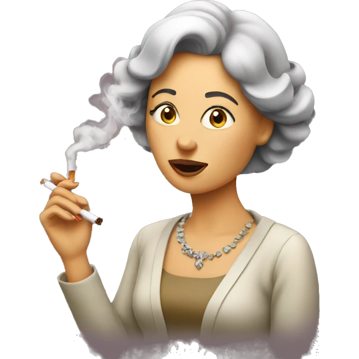 Lady smoking emoji