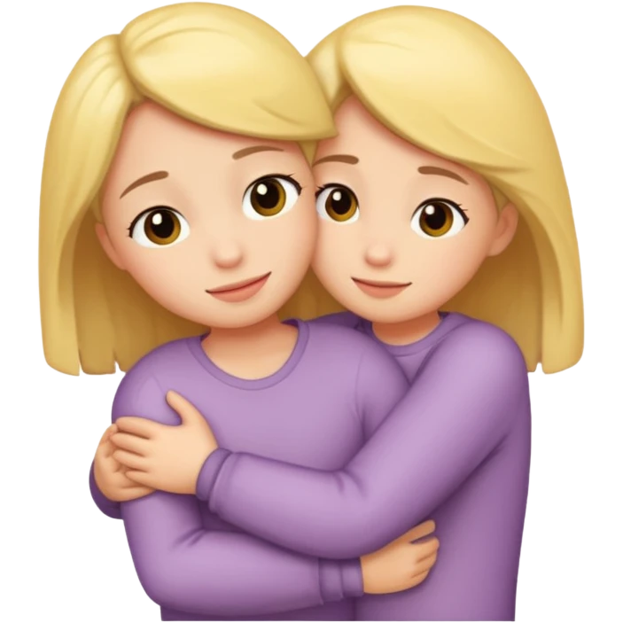 Hug and quiet  emoji