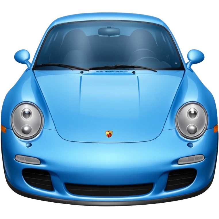 2004 blue porsche carrera with eyes on windshield emoji