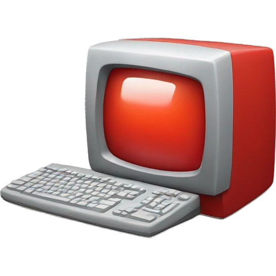 red computer emoji