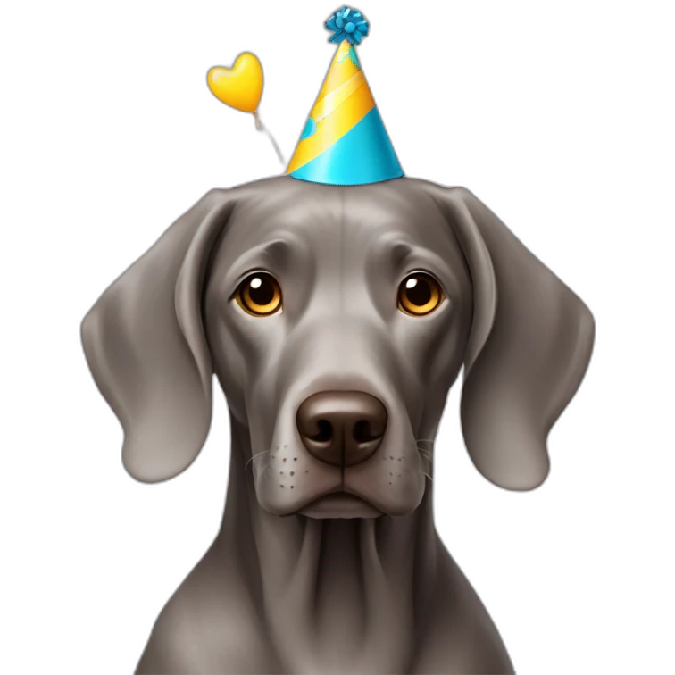 weimaraner birthday emoji
